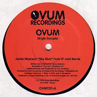 Jamie Myerson / Woody McBride - Ovum Single Sampler