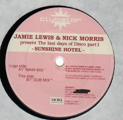 Jamie Lewis & Nick Morris - Sunshine Hotel