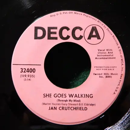 Jan Crutchfield - My Heart Is An Open Book / She Goes Walking