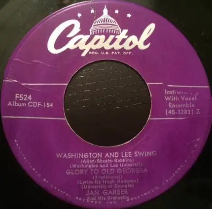Jan Garber And His Orchestra - Maine Stein Song/Hail To Old O.S.C./Washington And Lee Swing/Glory To Old Georia