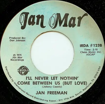 Jan Freeman - I Don't Like To Sleep Alone
