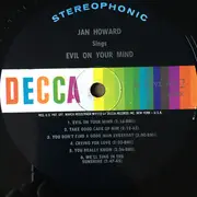 LP - Jan Howard - Jan Howard Sings Evil On Your Mind