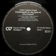 LP - Jan Ladislav Dusík , Johann Nepomuk Hummel , Sontraud Speidel - Dussek: Klaviersonate Op. 44 - Hummel: Klaviersonate Op. 81