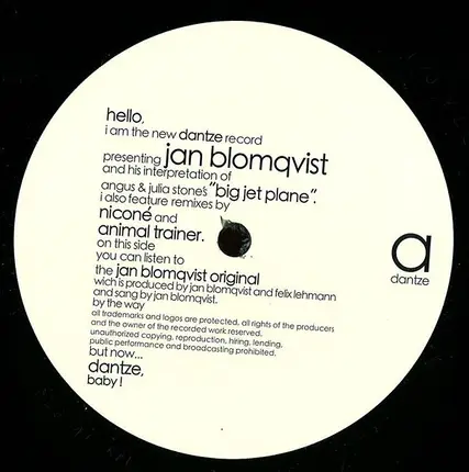 JAN BLOMQVIST - Big Jet Plane