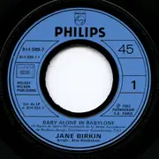 7inch Vinyl Single - Jane Birkin - Baby Alone In Babylone