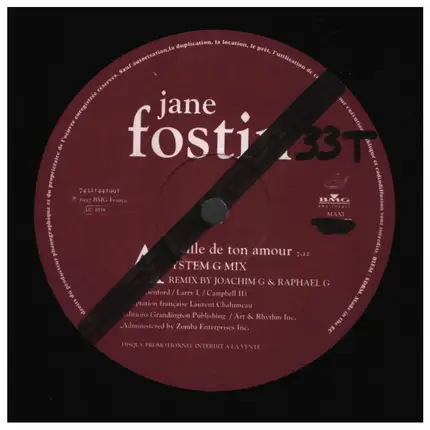 Jane Fostin - La Taille De Ton Amour
