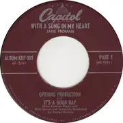 7inch Vinyl Single-Box - Jane Froman - With A Song In My Heart