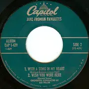 7inch Vinyl Single - Jane Froman - Jane Froman Favorites