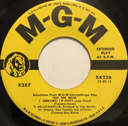 Jane Powell , Tony Martin , Debbie Reynolds , Vic Damone , Ann Miller , Kay Armen - Hit The Deck