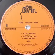 Double LP - Jane - Live At Home