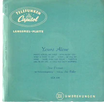 Jane Froman, Sid Feller - Yours Alone