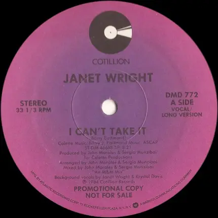 Janet Wright - I Can't Take It