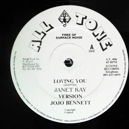 Janet Kay / Alton Ellis & Larry Foreigner - Loving You / Jah Is The Leader