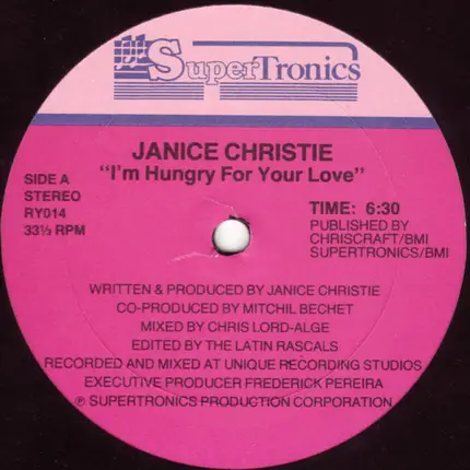 Janice Christie - I'm Hungry For Your Love