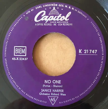 Janice Harper - Where The Boys Are / No One