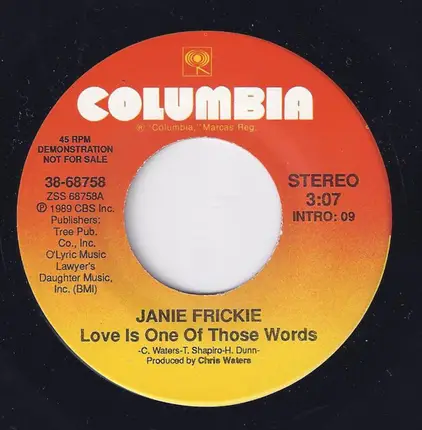 Janie Fricke - Love Is One Of Those Words