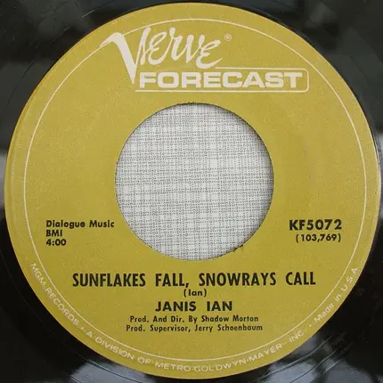 Janis Ian - Insanity Comes Quietly To The Structured Mind / Sunflakes Fall, Snowrays Call
