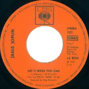 7inch Vinyl Single - Janis Joplin - Get It While You Can