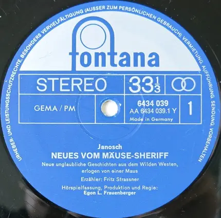 Janosch - Neues Vom Mäusesheriff