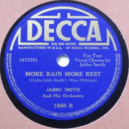 Jabbo Smith And His Orchestra - Rhythm In Spain / More Rain More Rest