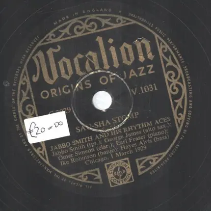 Jabbo Smith And His Rhythm Aces - Sau-Sha Stomp / Let's Get Together