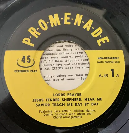 Jack Arthur , William Marine , Connie Desmond - Children's Songs Of Reverence
