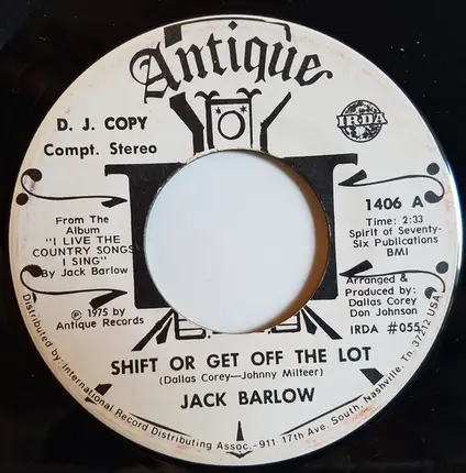 Jack Barlow - Shift Or Get Off The Lot