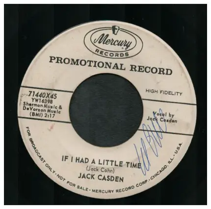 Jack Casden - Notice Me / If I Had A Little Time