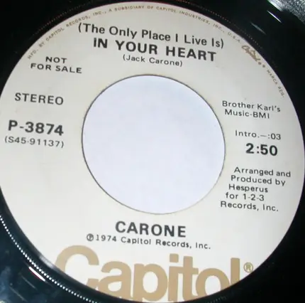 Jack Carone - When I'm Dead And Gone