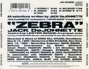 CD - Jack DeJohnette - Zebra