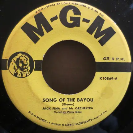 Jack Fina And His Orchestra - Song Of The Bayou /  Baltimore Rag