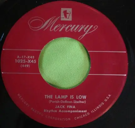 Jack Fina - The Lamp Is Low / On The Isle Of May