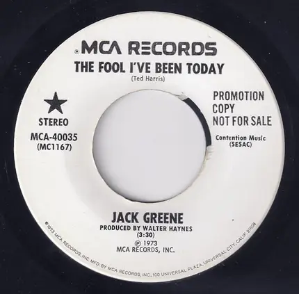 Jack Greene - The Fool I've Been Today