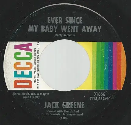 Jack Greene - Room For One More Heartache / Ever Since My Baby Went Away