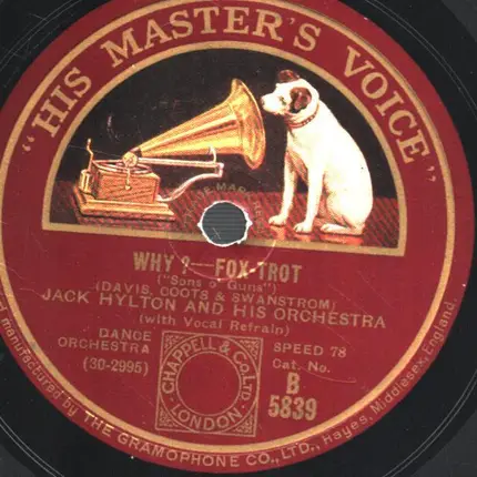 Jack Hylton and his Orchestra - Cross your fingers / Why?
