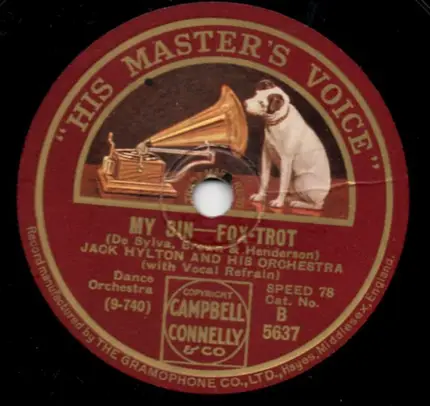 Jack Hylton And His Orchestra - My Sin / Wedding Of The Painted Doll