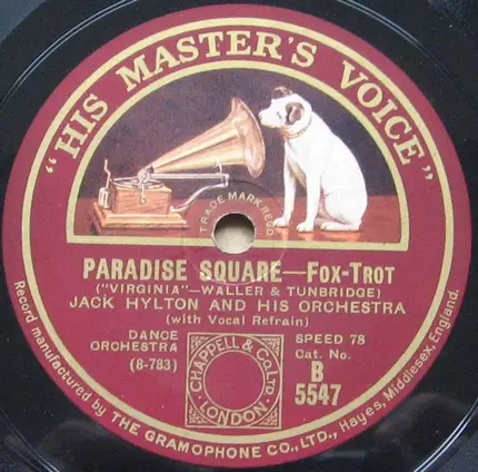 Jack Hylton And His Orchestra - All Mine / Paradise Square