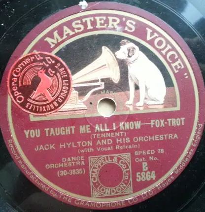 Jack Hylton And His Orchestra - Falling In Love Again / You Taught Me All I Know