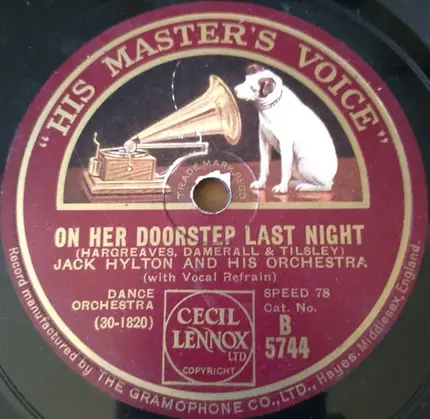 Jack Hylton And His Orchestra - Jollity Farm / On Her Doorstep Last Night