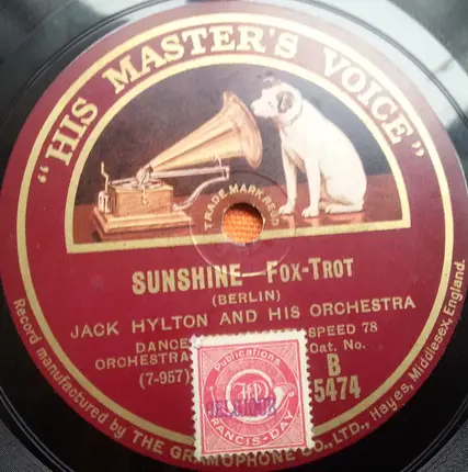 Jack Hylton And His Orchestra - Ramona / Sunshine