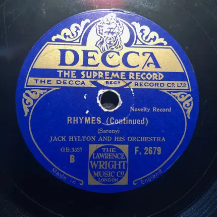 Jack Hylton And His Orchestra - Rhymes