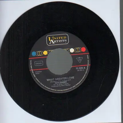 Jack Hammer - What Greater Love / The Mason Dixon Line
