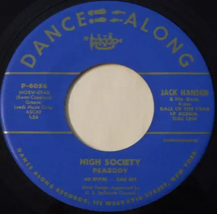 Jack Hansen And His Orchestra - High Society / I Hardly Had Time