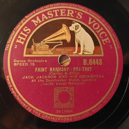 Jack Jackson And His Orchestra - Play To Me, Gypsy! / Faint Harmony