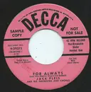 7inch Vinyl Single - Jack Pleis And His Orchestra - For Always / Beyond The Blue Horizon - Promo