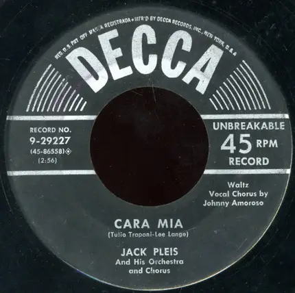 Jack Pleis And His Orchestra / Jack Pleis And His Orchestra And Chorus - Lonesome Polecat / Cara Mia