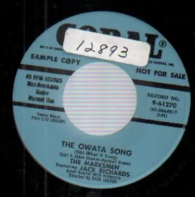 Jack Richards And The Marksmen - The Owata Song / Oh! Ma-Ma!