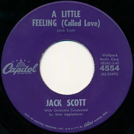 Jack Scott - A Little Feeling (Called Love)
