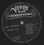 LP - Jack Teagarden - Think Well Of Me
