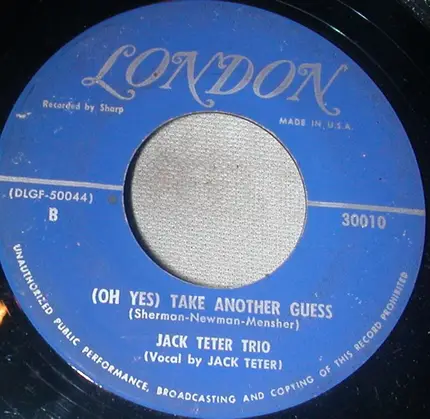 Jack Teter Trio - Milenberg Joys